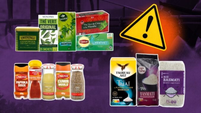 Riz, thé, épices : comment vérifier les produits visés par l’alerte aux pesticides interdits